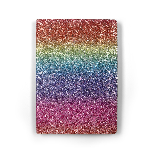 [1438288] Notitieboek Paperclip Rainbow A5 lijn 96 vel 100gr glitter