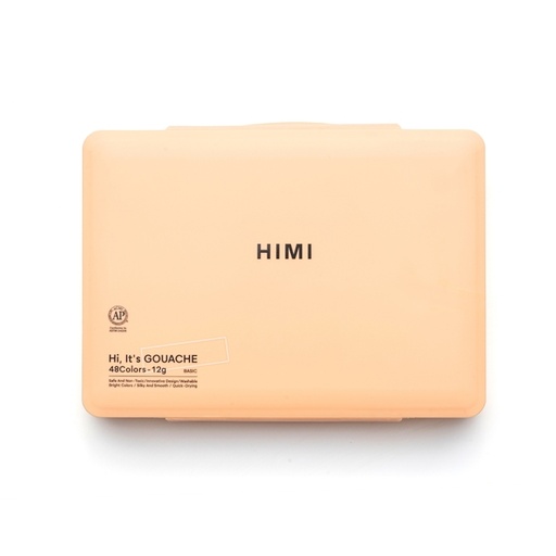 [1438303] Gouache HIMI twin cups 48 kleuren 12gr opbergbox Peach Fuzz