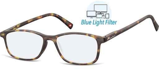 [1438340] Leesbril  Montana +2.50 dpt blue light filter turtle