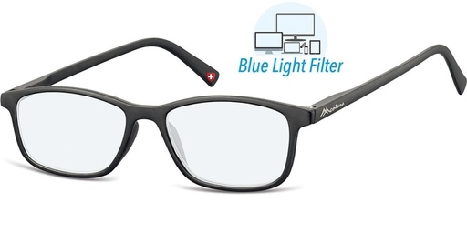 [1438344] Leesbril  Montana +3.00 dpt blue light filter zwart