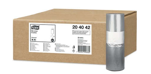[1438354] Afvalzak Tork B3 Advanced 33x40cm 5L transparant 204042