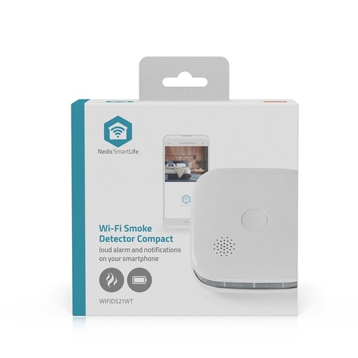 [1438404] Détecteur de fumée Nedis Smartlife Wi-FI 10 ans capteur blanc