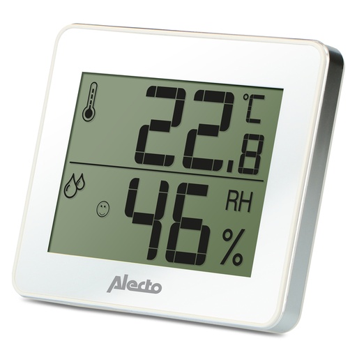 [1438412] Thermometer hygrometer Alecto WS-55 wit - zilver