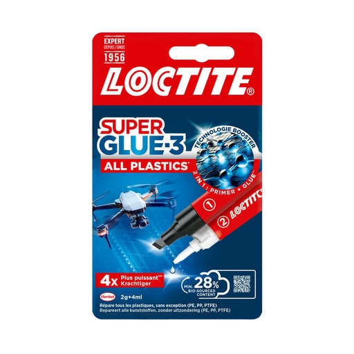 [1438741] Colle instantanée Loctite All Plastic 2g + 4ml