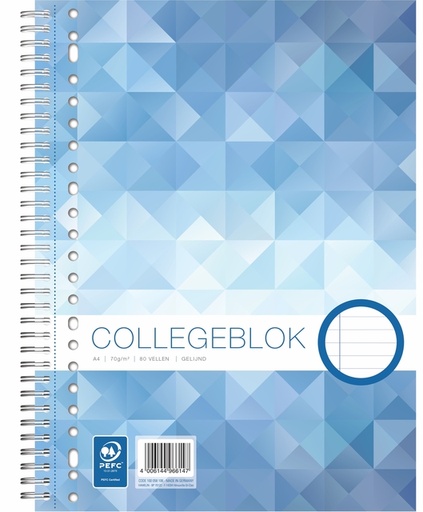 [1438748] Bloc de cours WORK A4 ligné 23 perforations 80 feuilles 70g