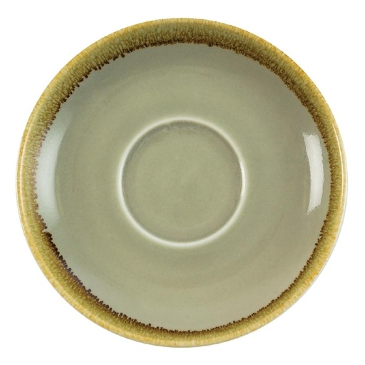 [1438773] Soucoupe cappuccino Olympia Kiln Ø16cm 6 pièces vert mousse