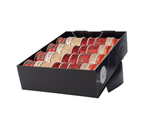 [1436893] Ruban cadeau Decoris polyester Thème Noël assorti