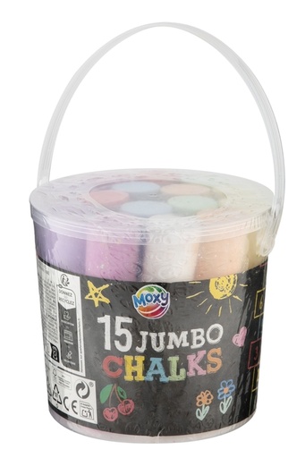 [1423557] Craie Grafix seau de 15 pièces assorti