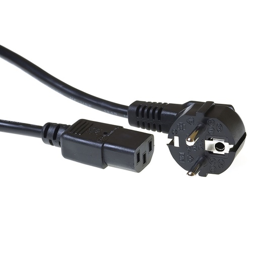 [1438261] Kabel ACT STROOM C13 recht - CEE7/7 zwart 2.0 meter