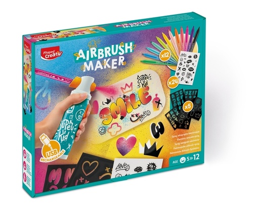 [1438837] Airbrush Maker Maped Creativ set de 27 pièces