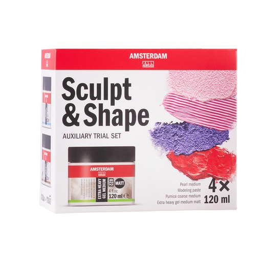 [1438917] Médium Sculpter & Modeler Amsterdam Mini set 4 pièces 120ml
