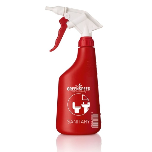 [1438975] Sprayflacon Greenspeed sanitair 650ml leeg rood