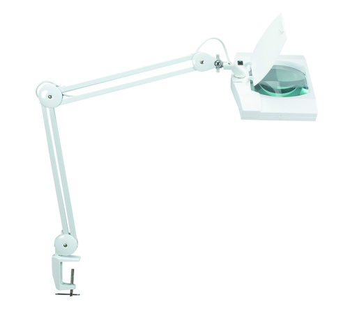 [1439152] Loeplamp MAUL Vitrum LED met tafelklem lens 307 cm2 wit