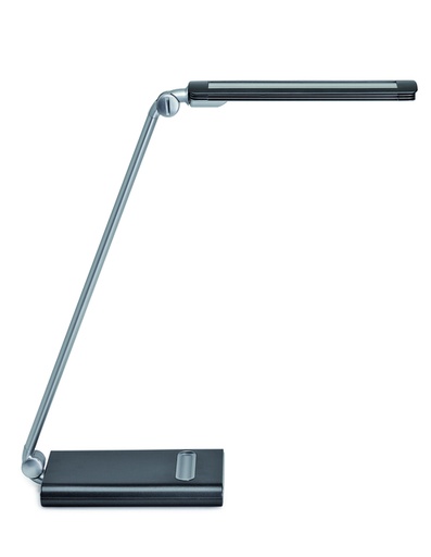 [1439159] Lampe de bureau MAULpure LED dimmable avec port USB anthracite argent