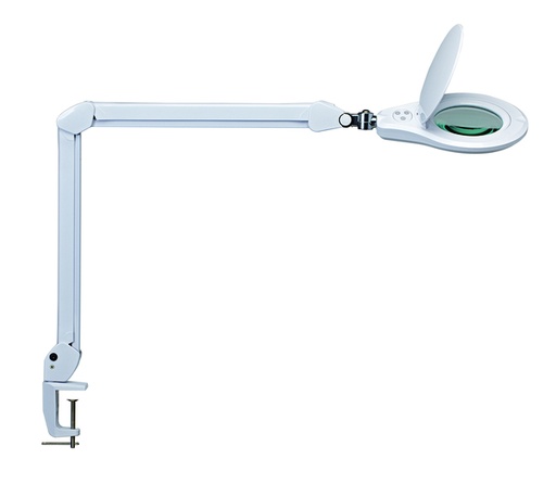 [1439163] Lampe Loupe MAULsource LED réglable pince lentille 126cm2 blanc