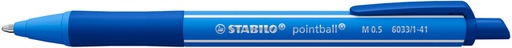 [1439195] Stylo bille STABILO pointball Colorful Medium bleu
