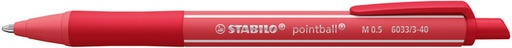 [1439205] Stylo bille STABILO pointball Colorful Medium rouge