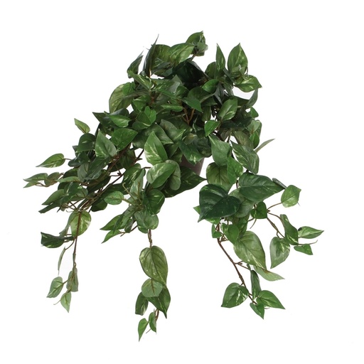 [1439300] Plante artificielle Mica Scindapsus suspendue verte Ø25cm 45cm
