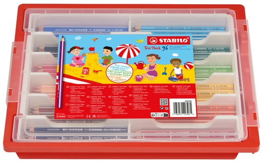 [1439311] Crayon de couleur STABILO 203 Trio épais Classpack 96 pièces assorti