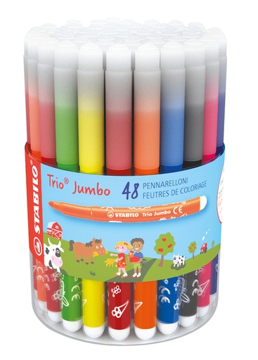 [1439316] Viltstift STABILO Trio Jumbo 380 XL assorti 48 stuks