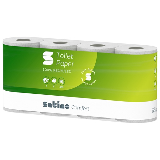 [1439402] Papier toilette SATINO MT1 Comfort 067490 2 épaisseurs 400 feuilles blanc