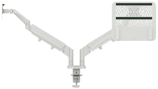 [1436677] Bras double pour écran et ordinateur portable Leitz Ergo faible encombrement gris