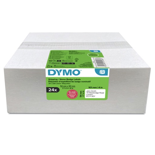 [1436681] Etiquette Dymo LabelWriter expédition/badge 54x101mm 24 rouleaux à 220 pièces