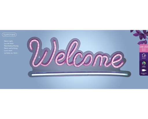 [1466243] Enseigne LED Lumineo intérieur USB néon Welcome
