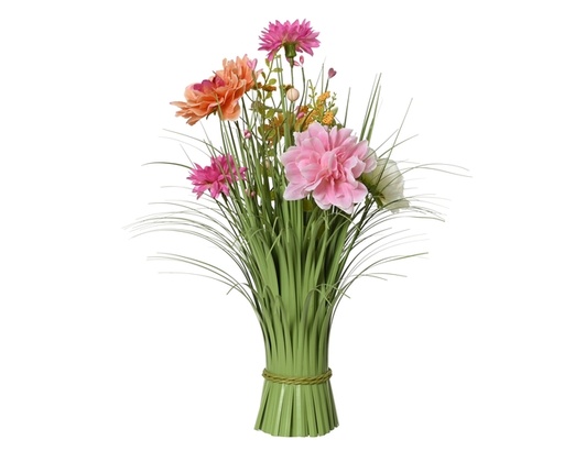 [1466255] Plante herbacée Everlands avec fleurs roses 40cm polyester