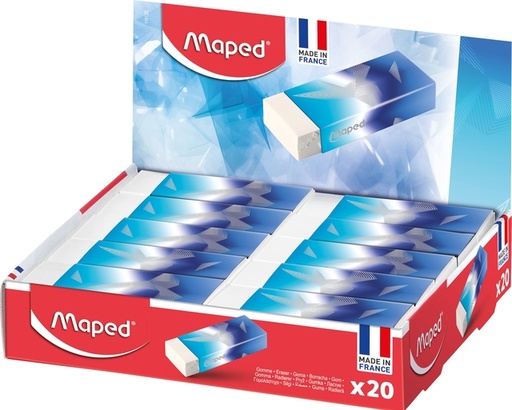 [1466458] Gomme Maped Arctic Vibes présentoir 20 pièces bleu