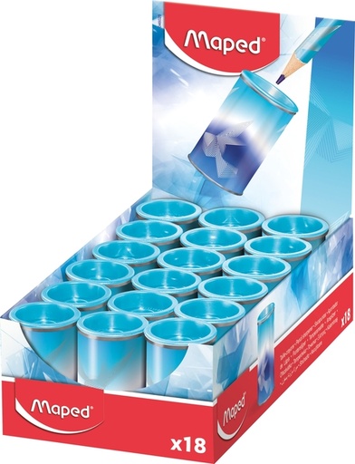 [1466467] Puntenslijper Maped Arctic Vibes 1-gaats display a 18 stuks blauw