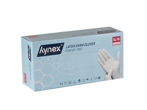 [1466499] Handschoen Hynex latex XL wit 5gr 100 stuks