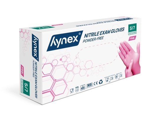 [1466501] Gant Hynex nitrile S rose 3,5g 100 pièces