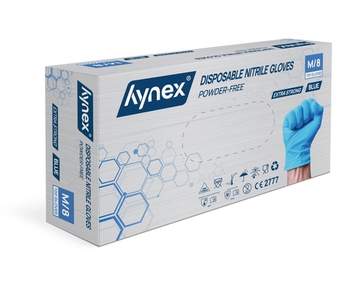 [1466516] Handschoen Hynex nitril M blauw 5gr extra sterk 100 stuks