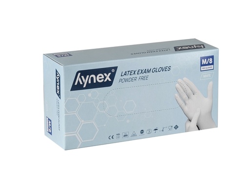 [1466522] Handschoen Hynex latex M wit 5gr 100 stuks