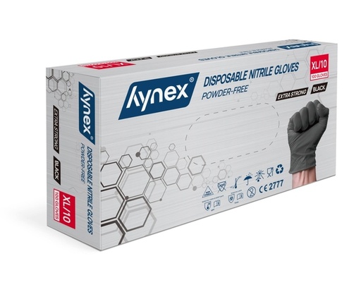 [1466523] Handschoen Hynex nitril XL zwart 5gr extra sterk 100 stuks