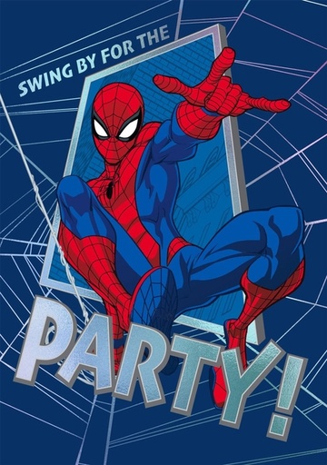 [1466586] Wenskaart Hallmark uitnodiging Spiderman pak à 6 stuks