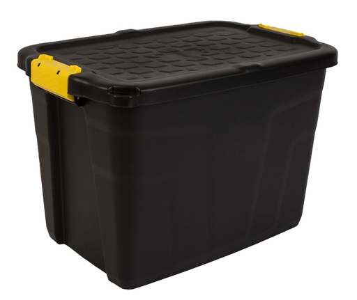 [1466063] Caisse de rangement Bankers Box 60L avec prises robustes noir