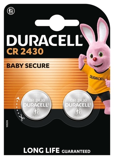 [1466076] Pile bouton Duracell 2x CR2430 lithium