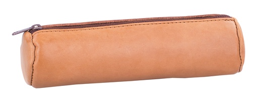 [1465959] Trousse ronde Oxford 22x6cm cuir naturel
