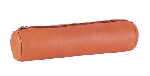 [1465965] Pennenetui Oxford 22x6cm leer rond karamelbruin