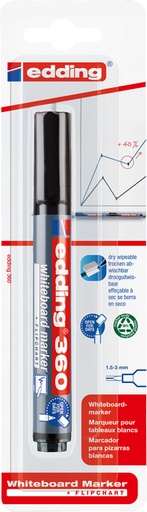 [1465983] Marqueur tableau blanc edding 360 ogive 1,5-3mm noir blister