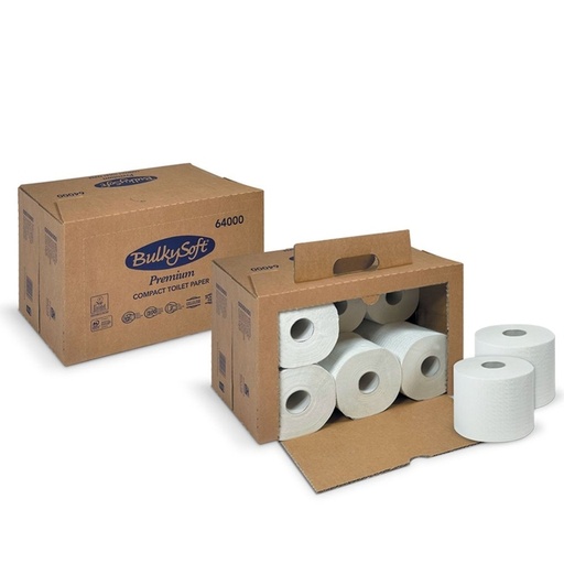 [1465989] Papier toilette BulkySoft Premium 2 épaisseurs 12x 500 feuilles blanc 64000
