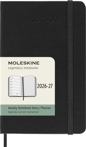 [1465999] Agenda 2027 Moleskine 18 mois Planner Weekly 7 jours/1 page Pocket CR black