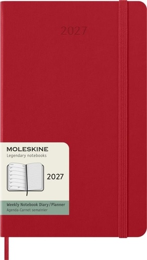 [1466000] Agenda 2027 Moleskine 12M Planner Weekly 7dagen/1pagina large hc scarlet red