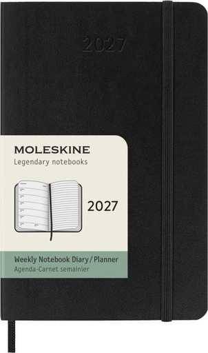 [1466003] Agenda 2027 Moleskine 12M Planner Weekly 7dagen/1pagina pocket sc black
