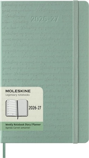 [1466007] Agenda 2027 Moleskine 18M Planner Weekly 7dagen/1pagina large hc sage green