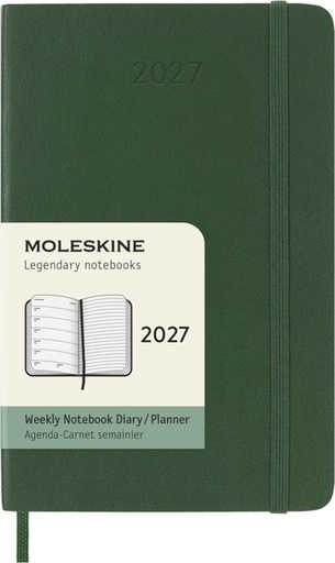 [1466043] Agenda 2027 Moleskine 12 mois Planner Weekly 7 jours/1 page Pocket CS myrtle green