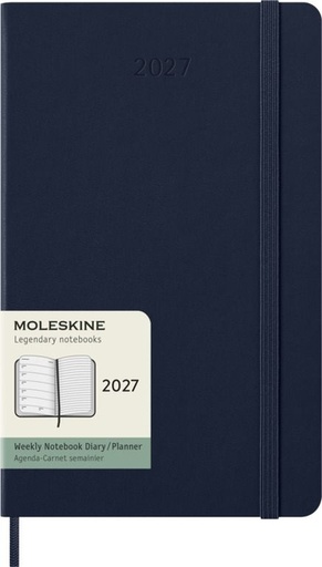 [1466044] Agenda 2027 Moleskine 12 mois Planner Weekly 7 jours/1 page Large CR sapphire blue