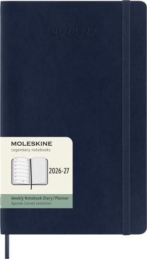[1466049] Agenda 2027 Moleskine 18M Planner Weekly 7dagen/1pagina large sc sapphire blue